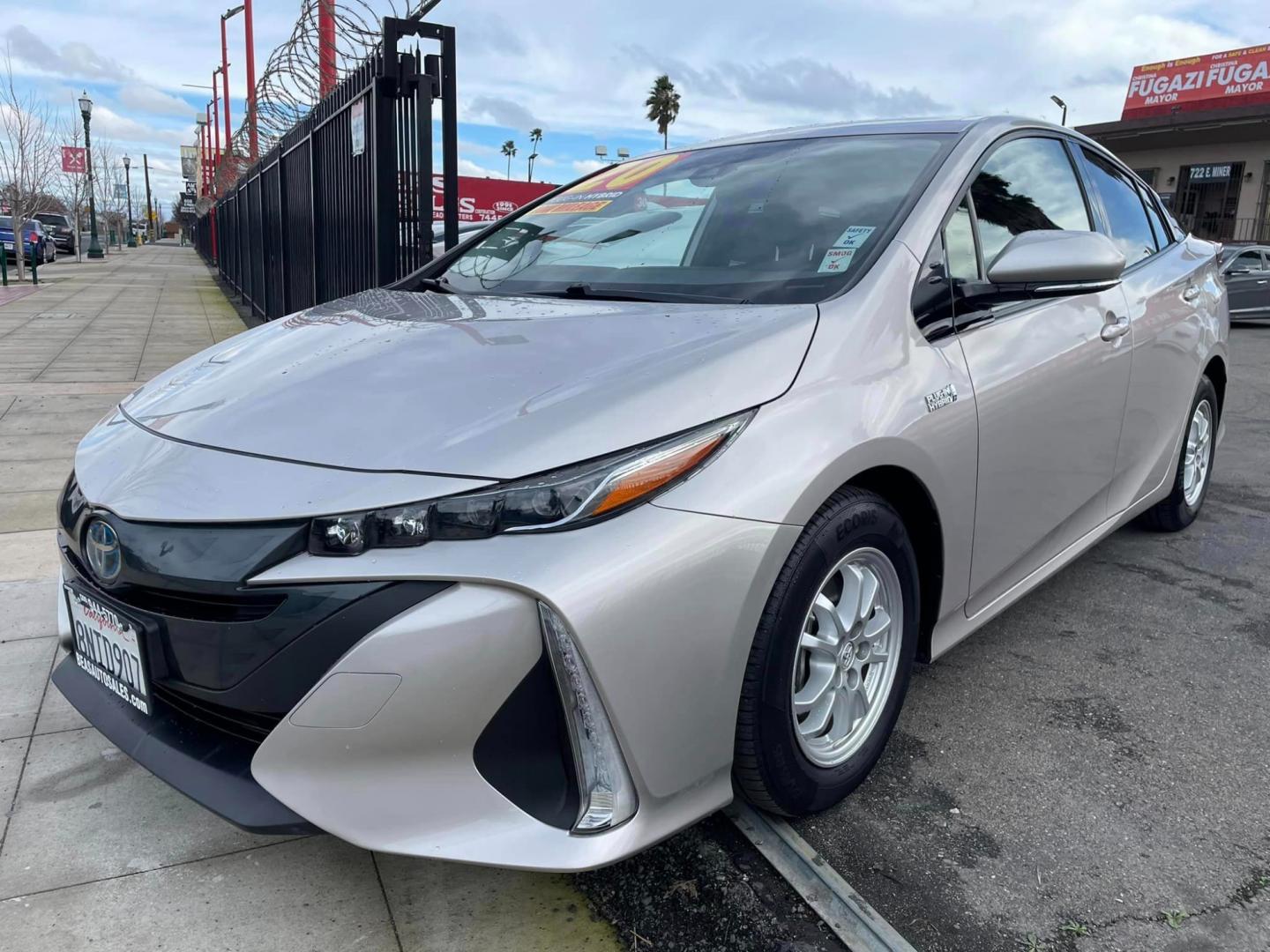 2018 WHITE /WHITE / BLACK Toyota Prius Prime (JTDKARFP9J3) , located at 744 E Miner Ave, Stockton, CA, 95202, (209) 944-5770, 37.956863, -121.282082 - Photo#2